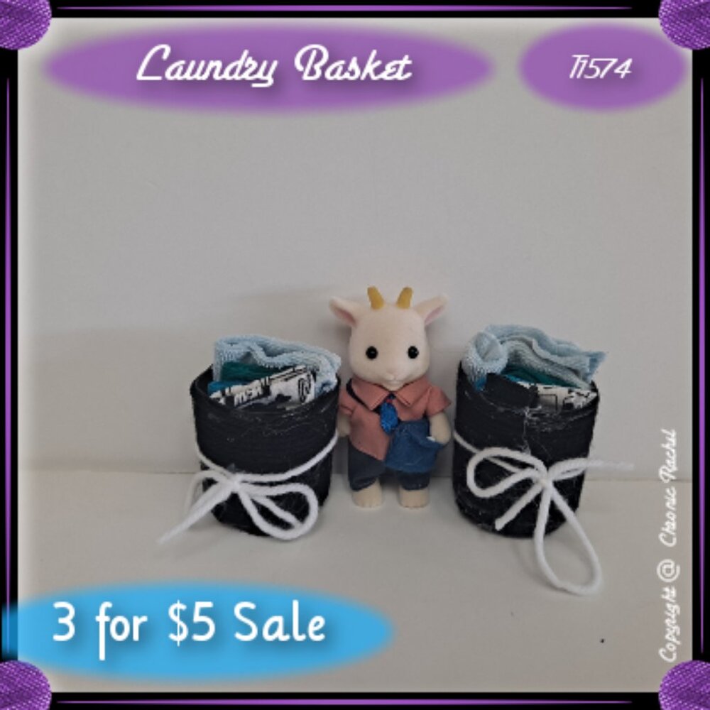 2-Pack Large Black Yarn Fabric Baskets